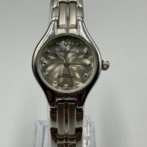 3/$30 Paul Jardin Watch Women Silver Tone Quartz Bracelet Water Resistant 8"